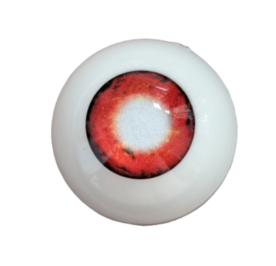 20mm Red with White Pupils Zombie Acrylic  Eyes for Reborn Unusual Doll Baby