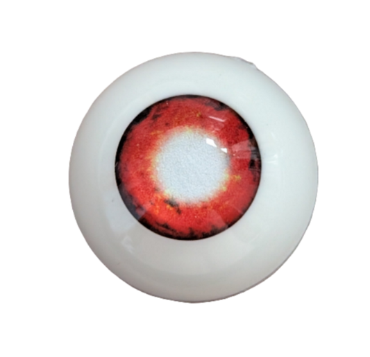 20mm Red with White Pupils Zombie Acrylic Eyes for Reborn Unusual Doll Baby