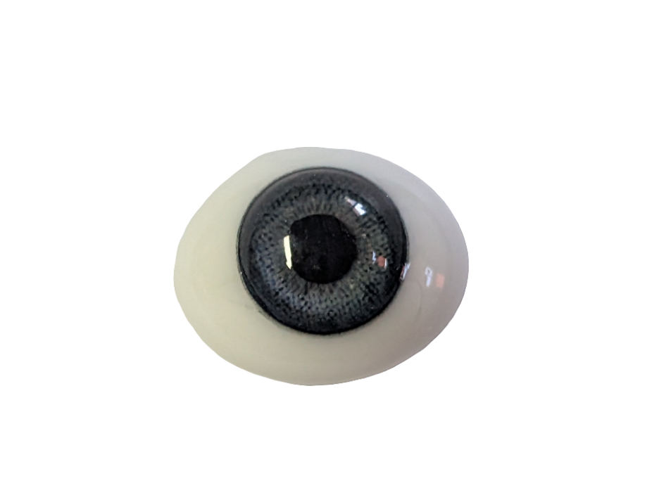 12mm Grey Blue Oval Glass Eyes Reborn Baby Doll Making Supplies