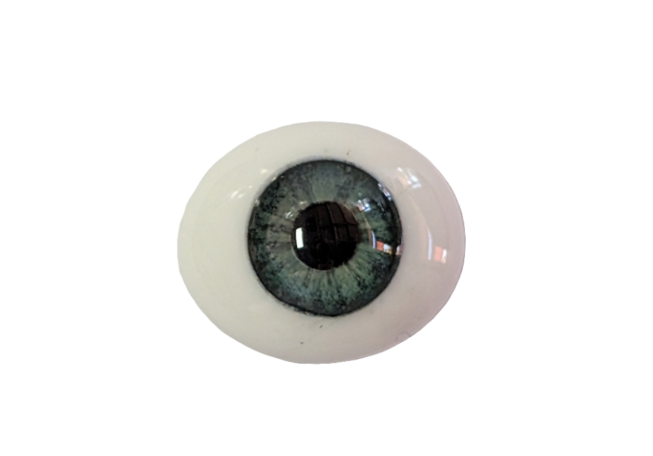 18mm Meadow Green Oval Glass Eyes Reborn Baby Doll Making Supplies