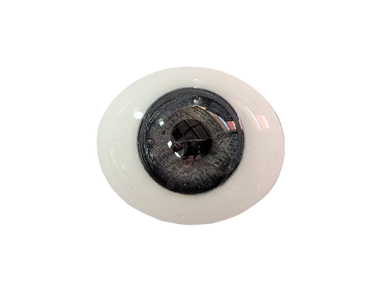 20mm Grey Blue Oval Glass Eyes Reborn Baby Doll Making Supplies