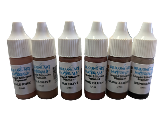 SAM Liquid Silicone Skin Tones Pigment ~ 6 Colors  7ml