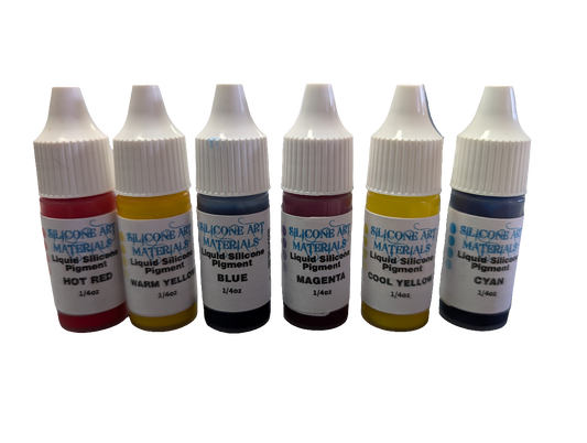 SAM Liquid Silicone Primary Pigment ~ 6 Colors 7ml