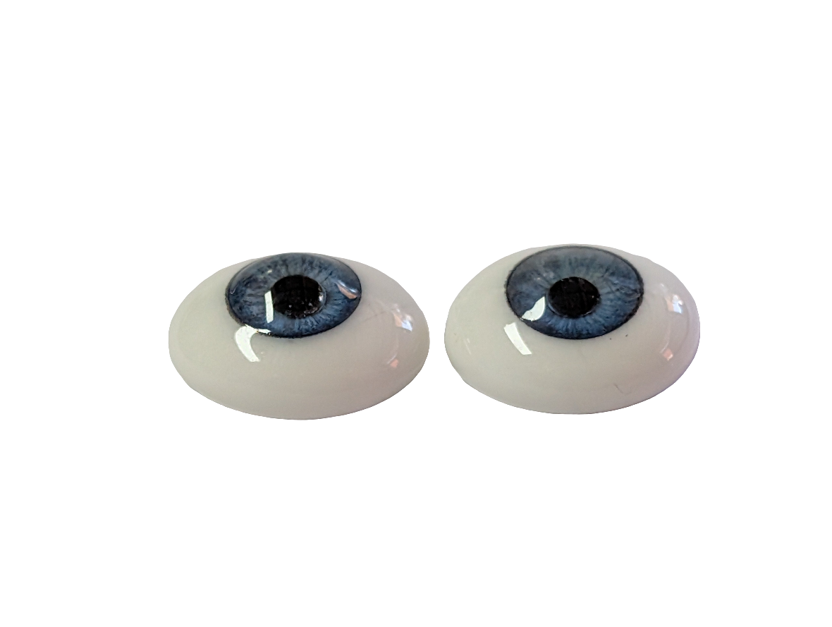 18mm Sky Blue Oval Glass Eyes Reborn Baby Doll Making Supplies