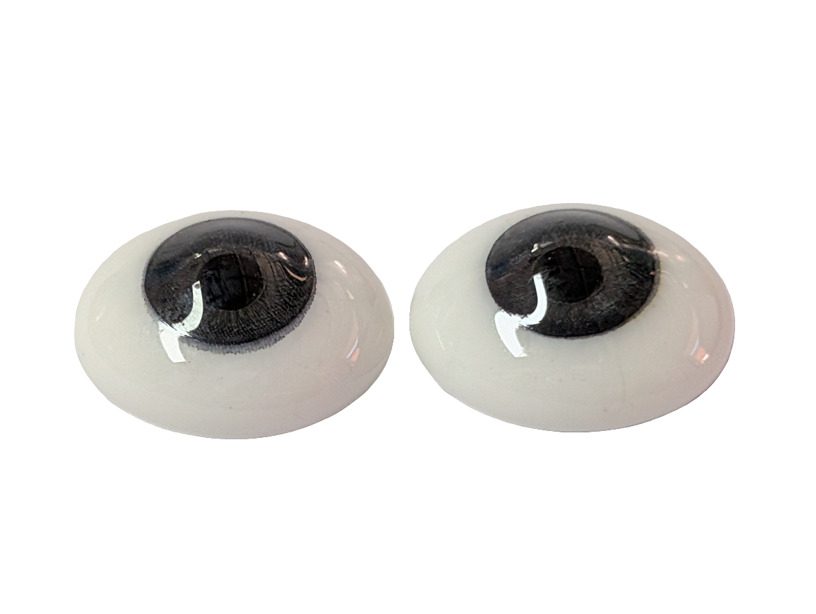18mm Grey Blue Oval Glass Eyes Reborn Baby Doll Making Supplies