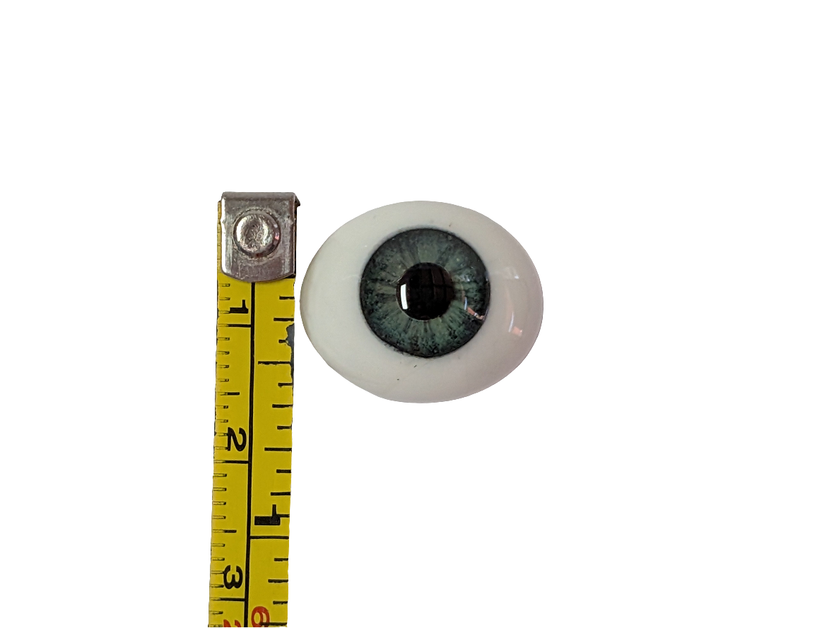 18mm Meadow Green Oval Glass Eyes Reborn Baby Doll Making Supplies