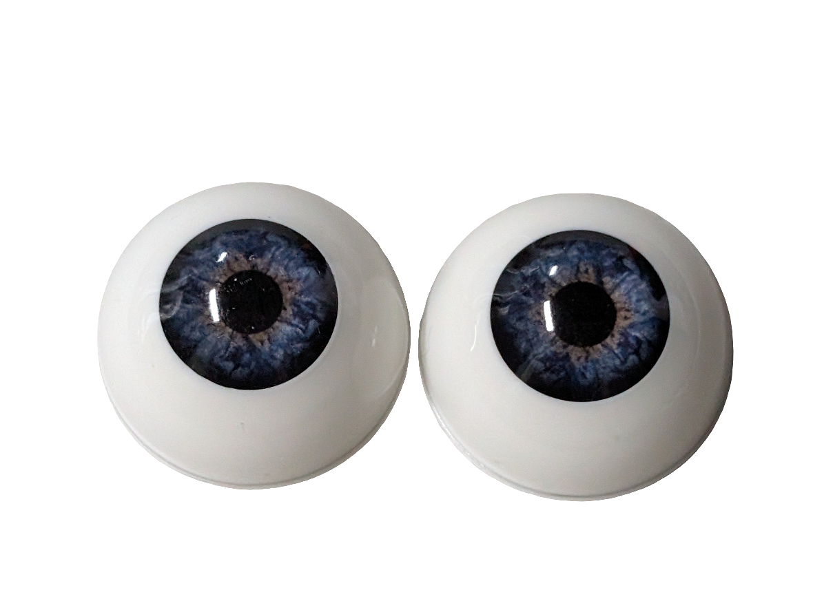 26mm Deep Blue Round Acrylic Eyes Reborn Baby Doll Making Supplies Toddler