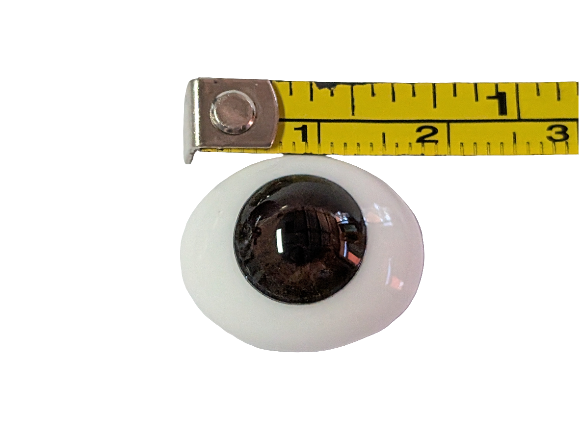 18mm Brown Oval Glass Eyes Reborn Baby Doll Making Supplies