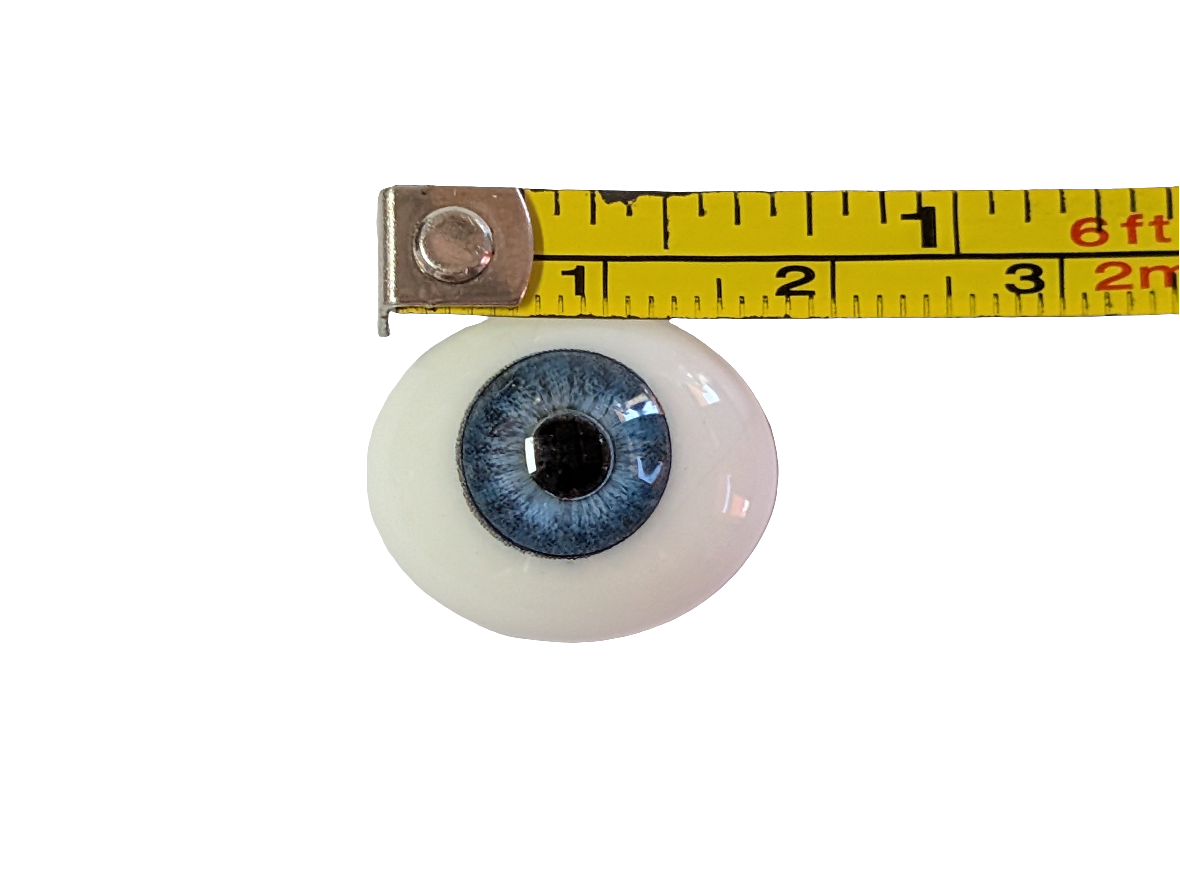 18mm Sky Blue Oval Glass Eyes Reborn Baby Doll Making Supplies