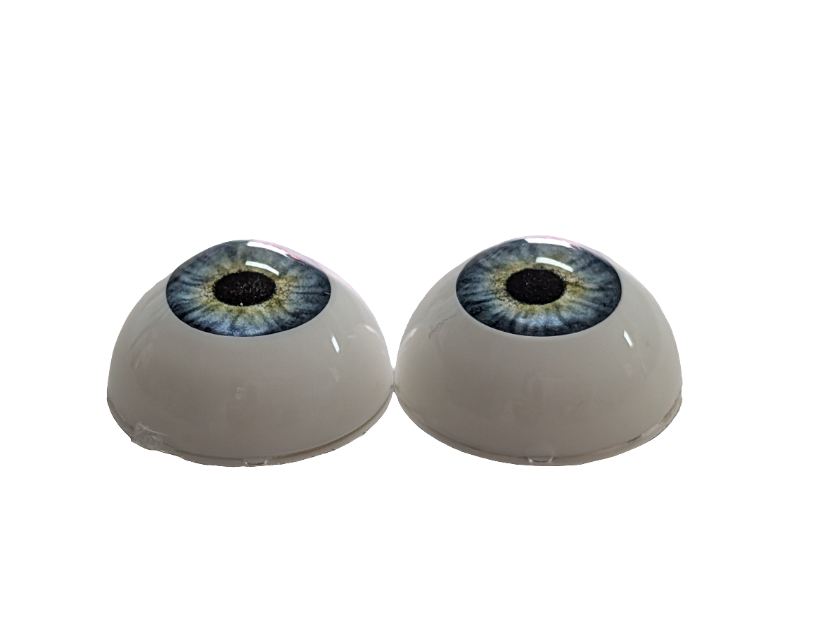 20mm Serene Blue Reborn Round Acrylic Eyes Baby Doll Making Supplies