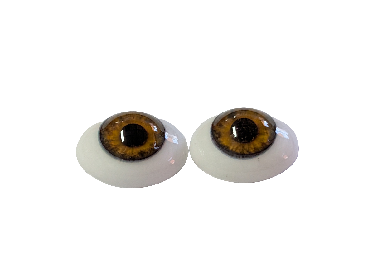 16mm Hazel  Oval Glass Eyes Reborn Baby Doll Making Supplies