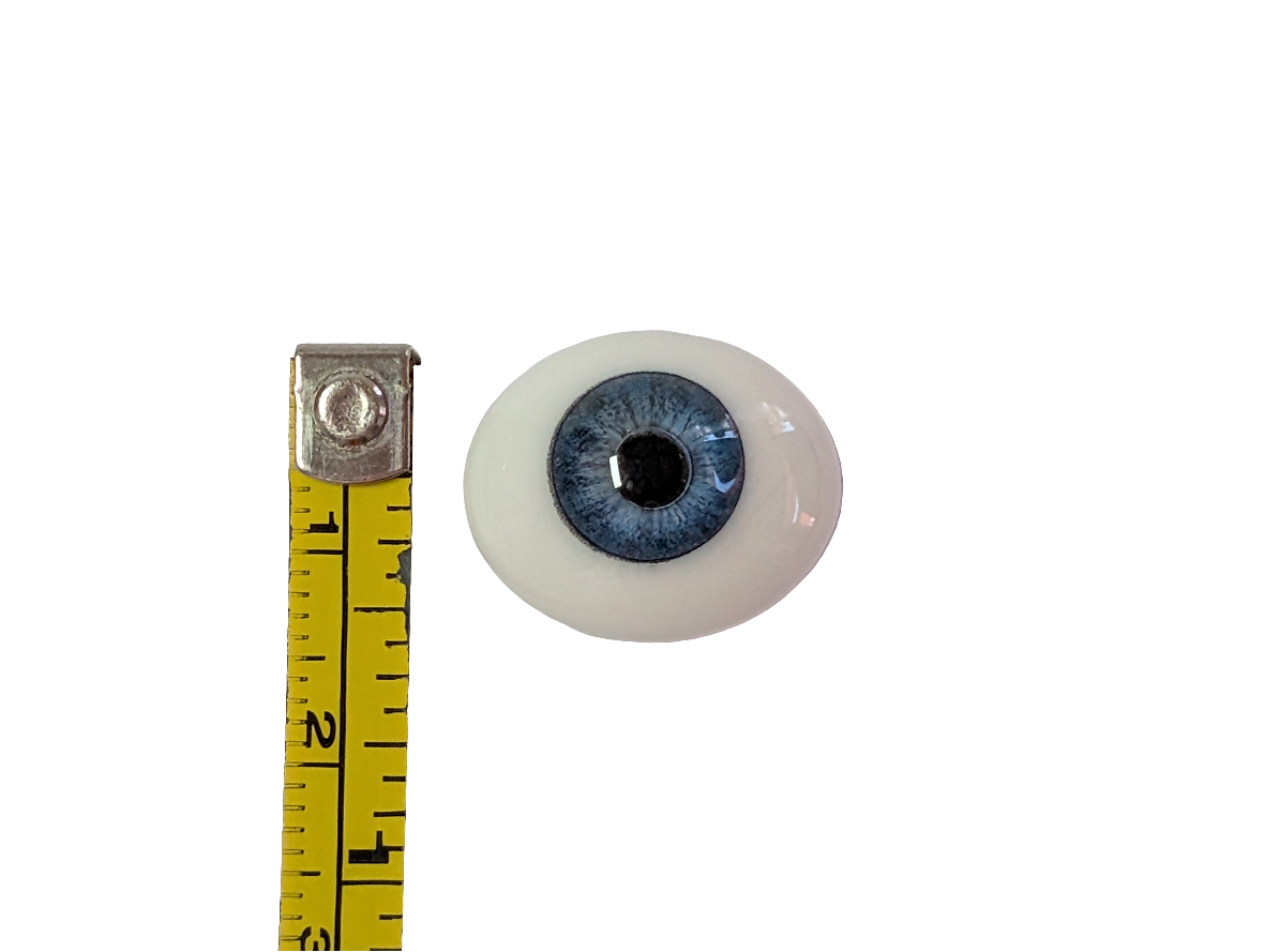 18mm Sky Blue Oval Glass Eyes Reborn Baby Doll Making Supplies