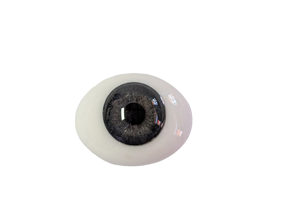 22mm Grey Blue Oval Glass Eyes Reborn Baby Doll Making Supplies