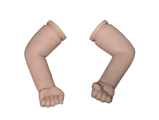 22- 24" Unpainted Vinyl Reborn Baby Arms " ARMS ONLY" Parts