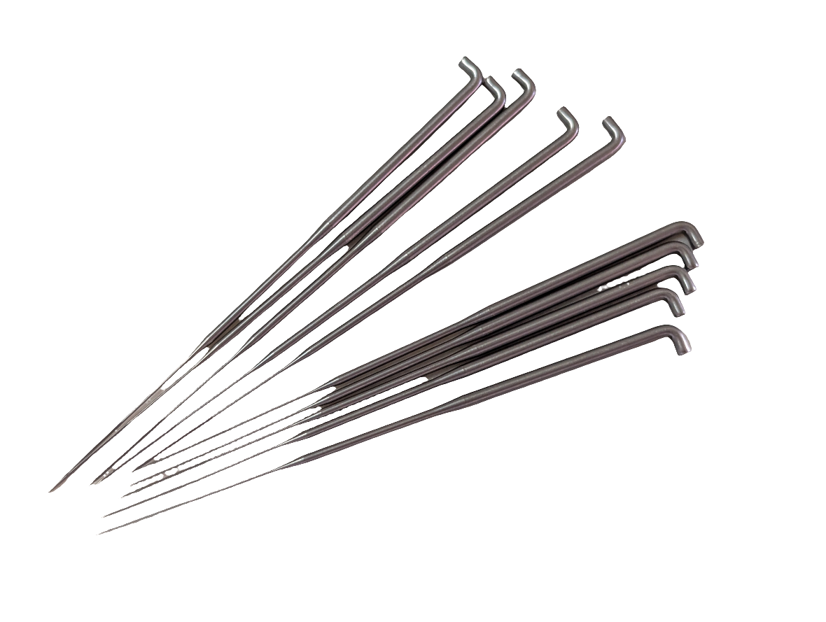 46 Gauge 3 Barb Crown Hair Rooting Silicone Needles Pack of 10 Reborn Baby