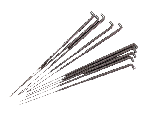 46 Gauge 3 Barb Crown Hair Rooting Silicone Needles Pack of 10 Reborn Baby