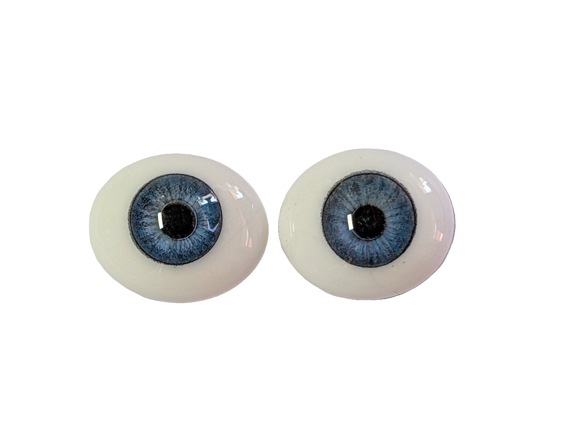 18mm Sky Blue Oval Glass Eyes Reborn Baby Doll Making Supplies