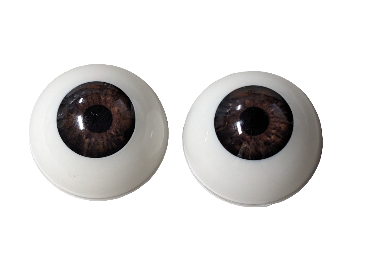 26mm Brown Round Acrylic Eyes Reborn Baby Doll Making Supplies Toddler