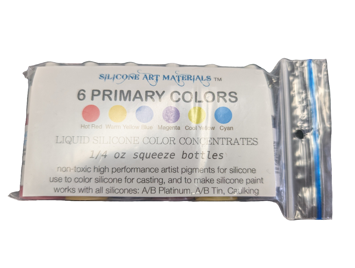 SAM Liquid Silicone Primary Pigment ~ 6 Colors  7ml