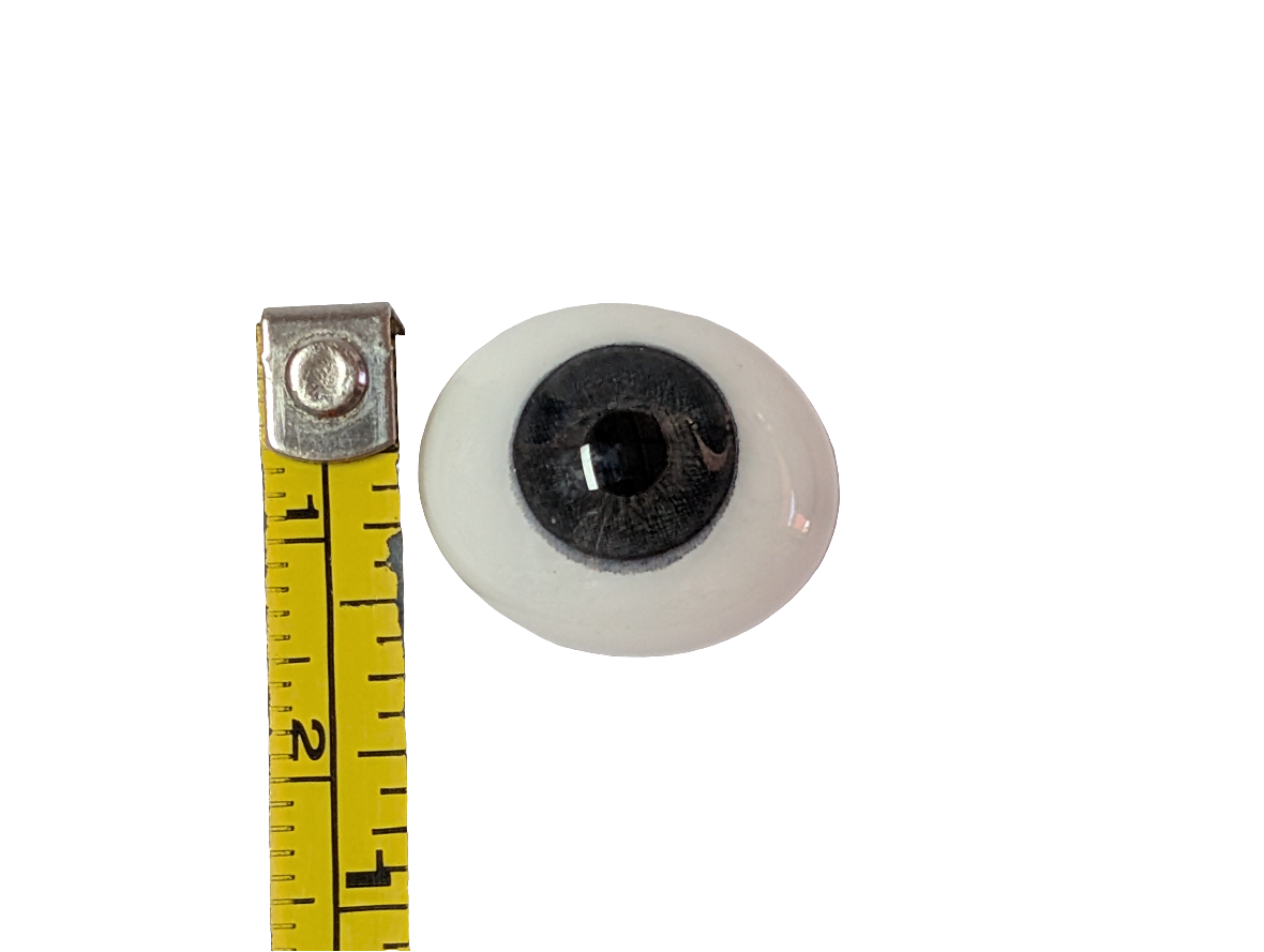 18mm Grey Blue Oval Glass Eyes Reborn Baby Doll Making Supplies