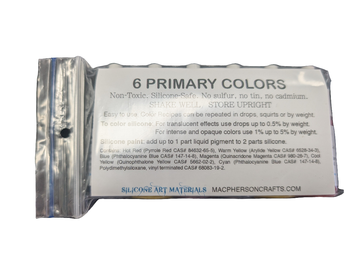 SAM Liquid Silicone Primary Pigment ~ 6 Colors  7ml