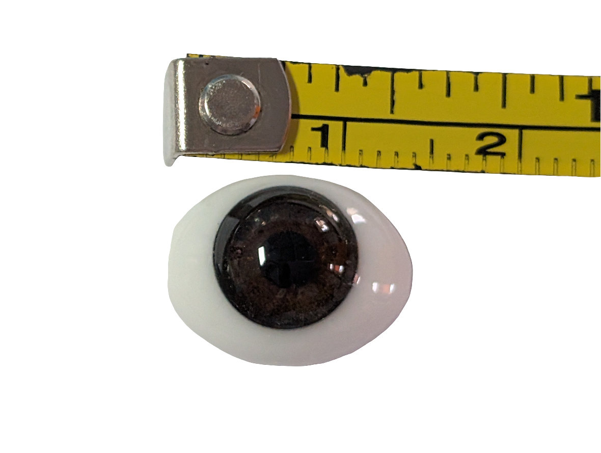 14mm Brown Oval Glass Eyes Reborn Baby Doll Making Supplies