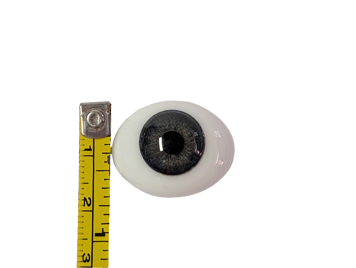 22mm Grey Blue Oval Glass Eyes Reborn Baby Doll Making Supplies