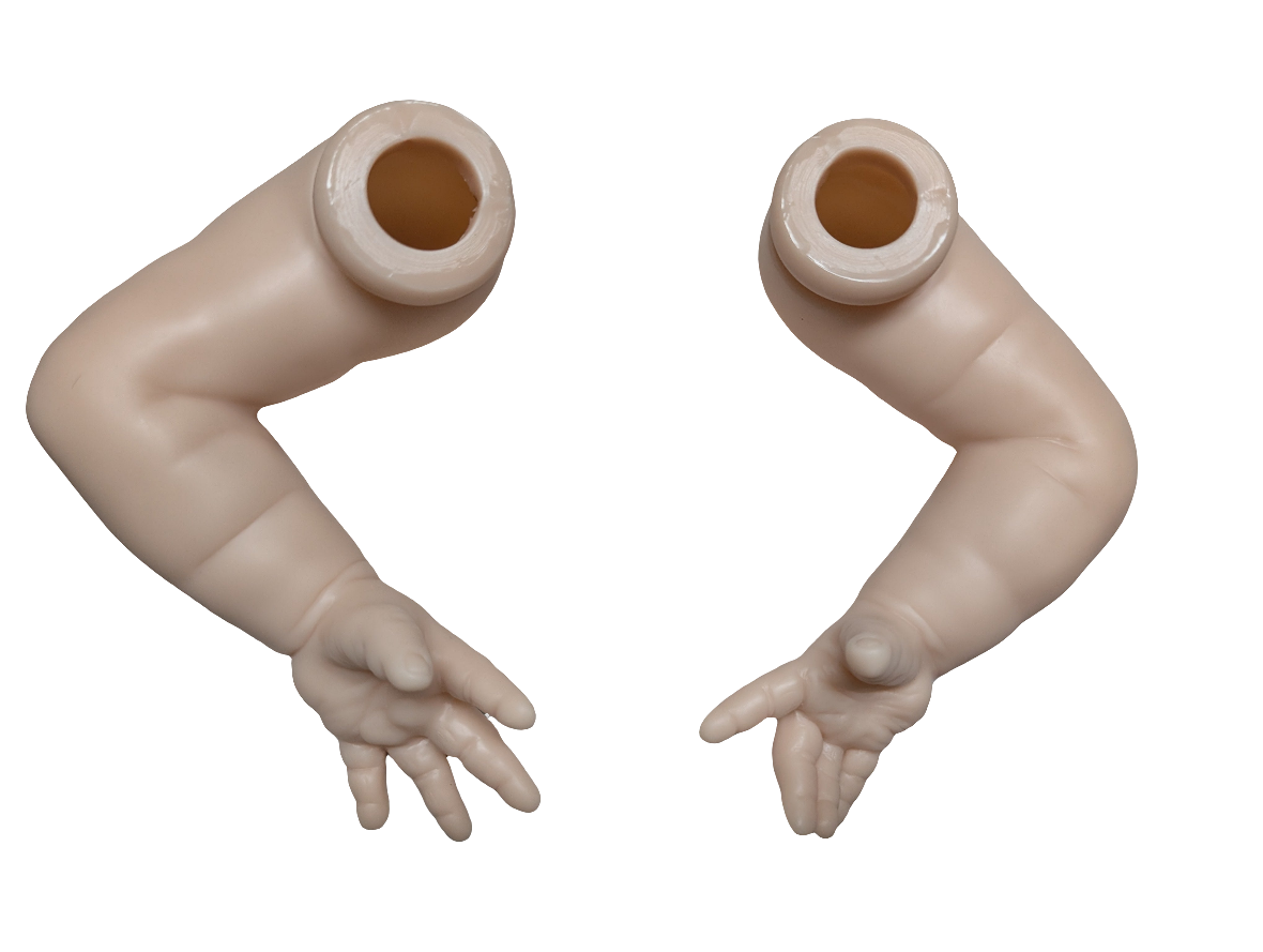 20- 21" Unpainted Vinyl Reborn Baby Arms " ARMS ONLY" Parts