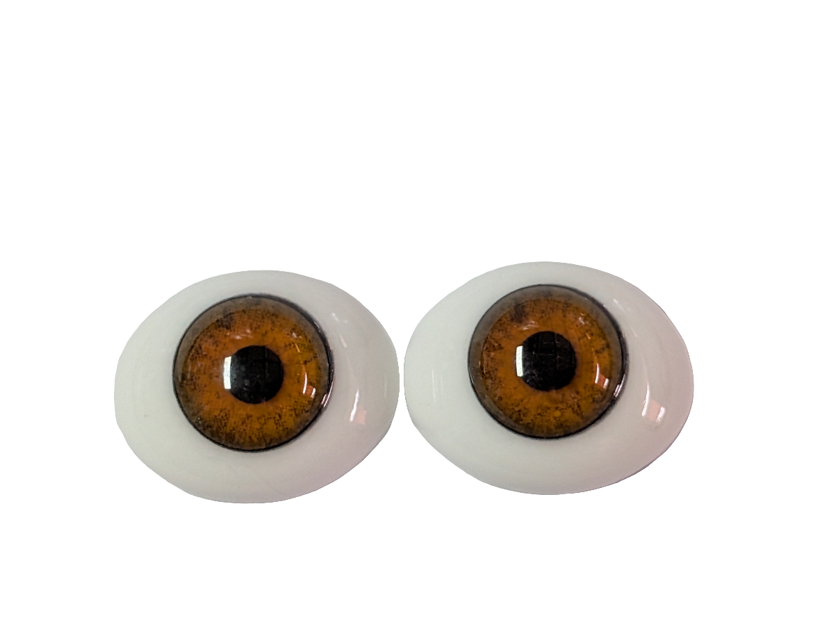 20mm Hazel Oval Glass Eyes Reborn Baby Doll Making Supplies