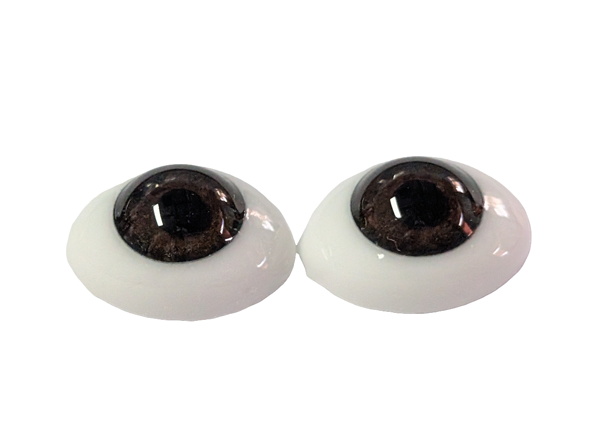 14mm Brown Oval Glass Eyes Reborn Baby Doll Making Supplies