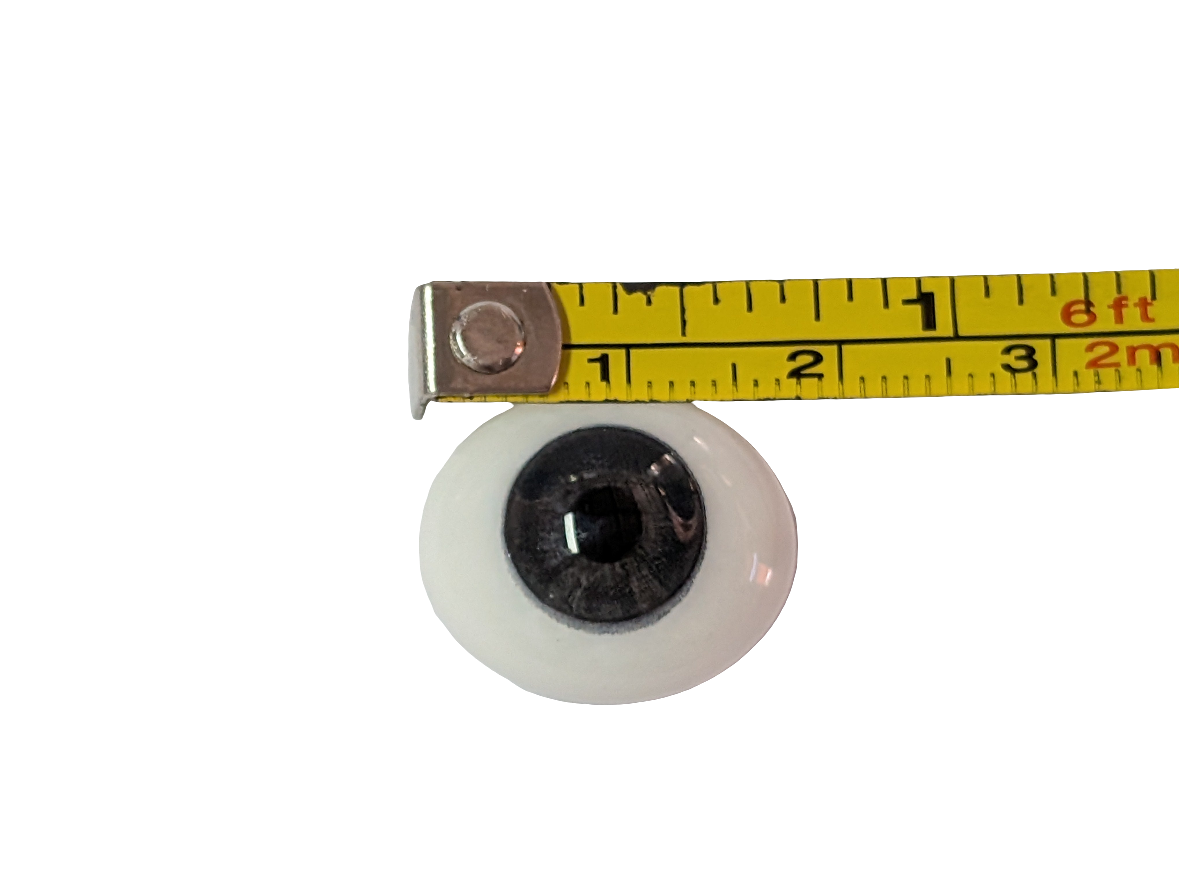 18mm Grey Blue Oval Glass Eyes Reborn Baby Doll Making Supplies
