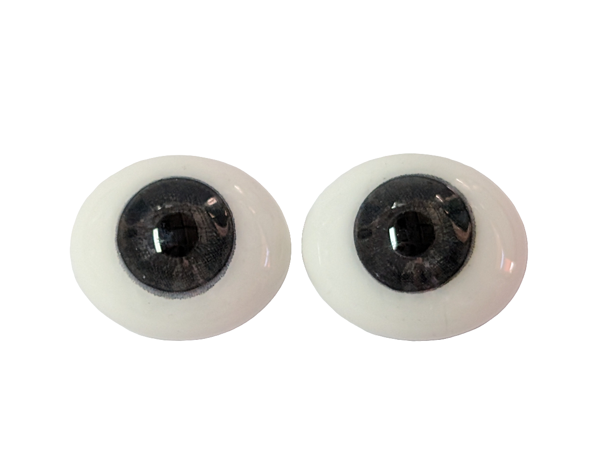 18mm Grey Blue Oval Glass Eyes Reborn Baby Doll Making Supplies