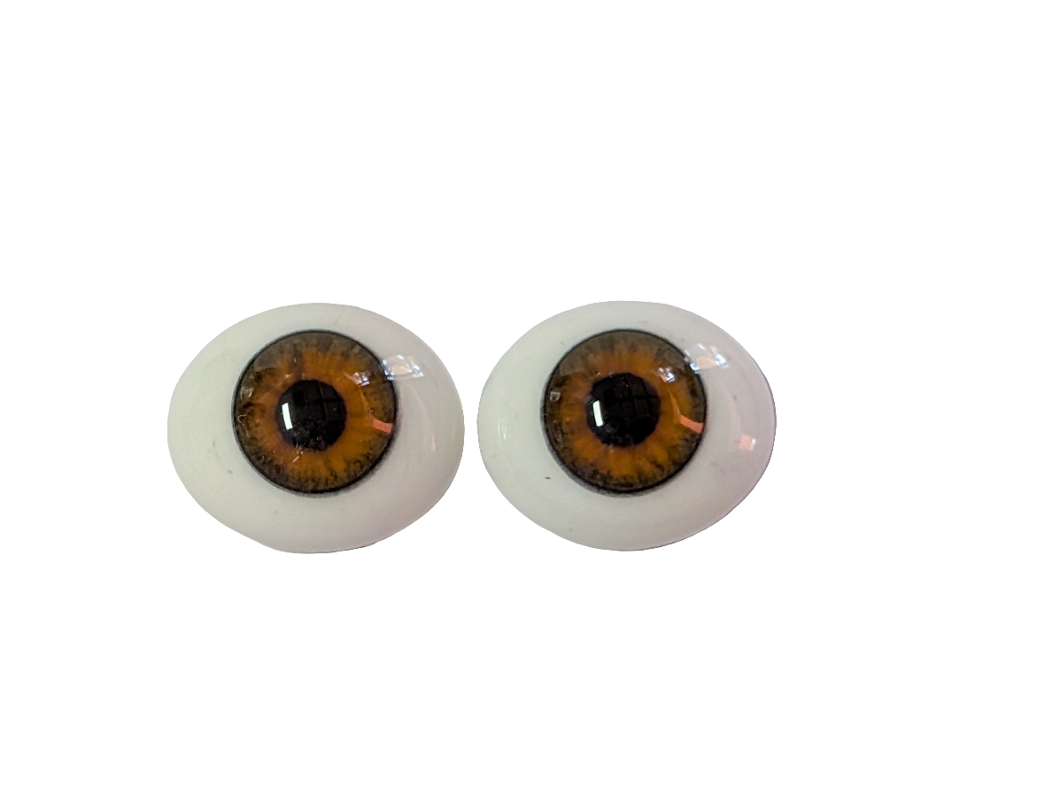 18mm Hazel Oval Glass Eyes Reborn Baby Doll Making Supplies