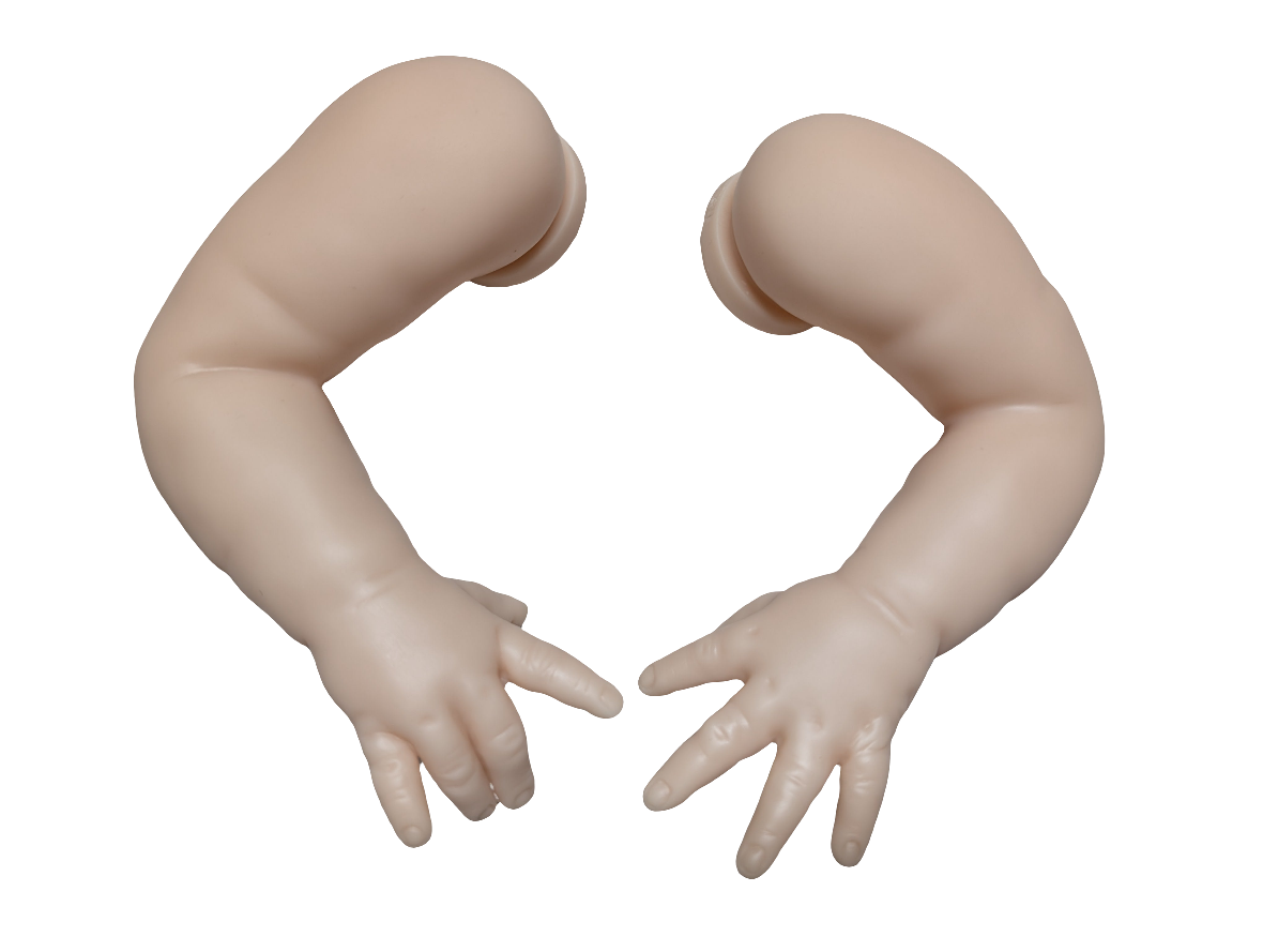 20- 21" Unpainted Vinyl Reborn Baby Arms " ARMS ONLY" Parts