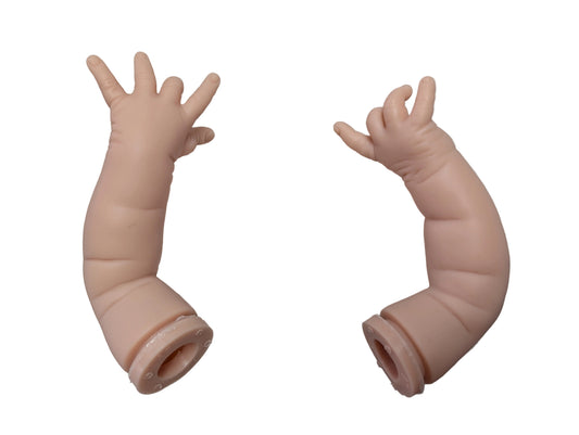 18" Unpainted Vinyl Reborn Baby Arms " ARMS ONLY" Parts