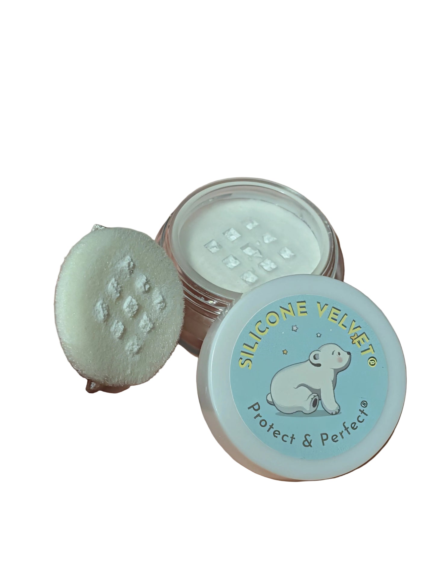 2gm Jar with Puff ~ Silicone Velvet ~ Matte Finishing Powder