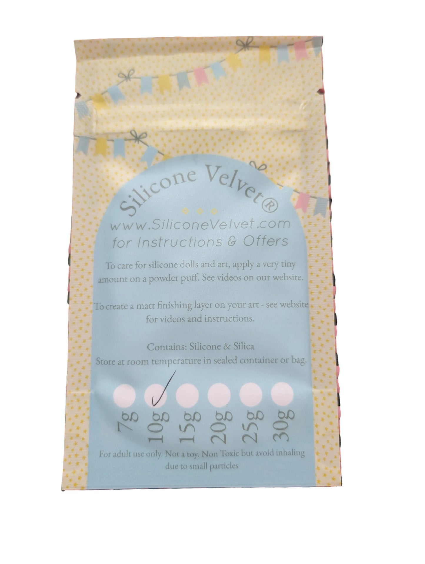 10gm Sachet ~ Silicone Velvet ~ Matte Finishing Powder