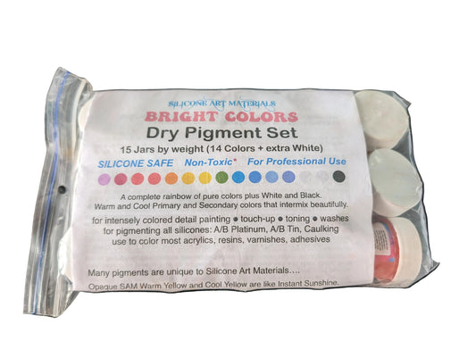 Bright Colours Dry Pigment Set Sam Silicone Paints