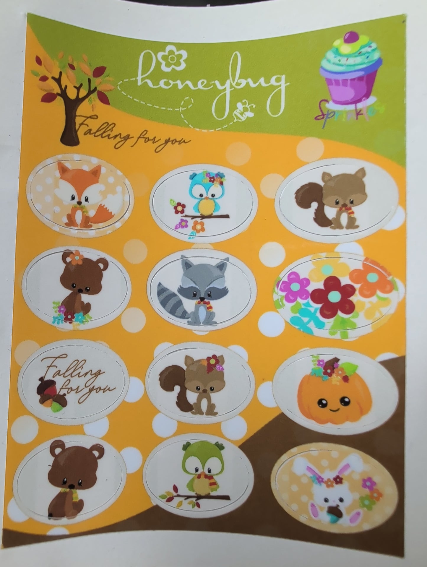 Honeybug Sprinkles Pacifier-Dummy Falling for you Stickers Reborn Baby