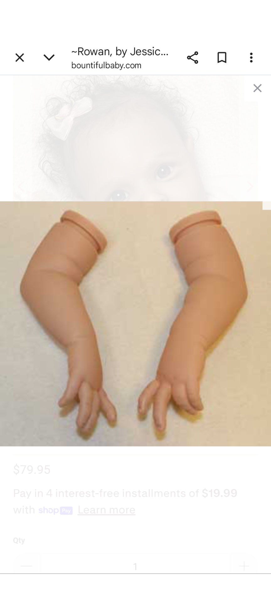 Rowan by Jessica Schenk 24" Reborn kit Baby Unpainted