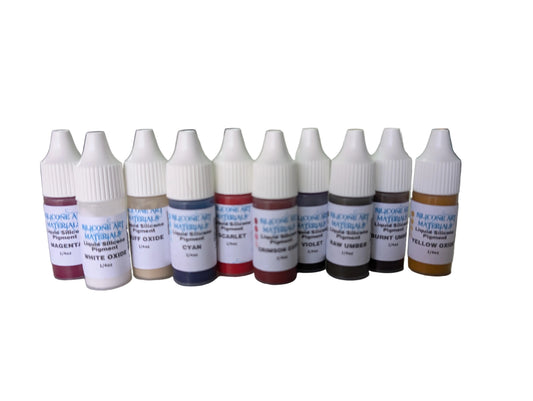 Baby Colour Set SAM Liquid Silicone  ~ 10 Colors  7ml
