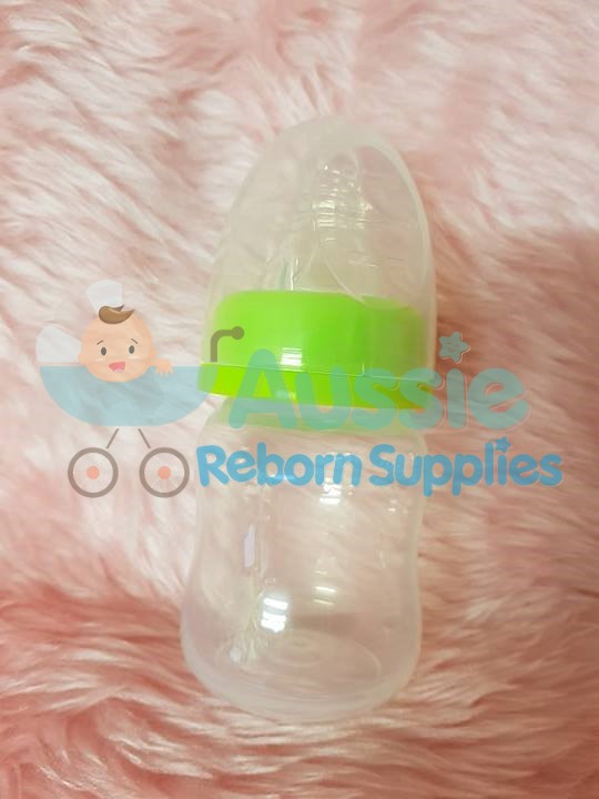 Reborn Baby Unisex Lemon Yellow Bottle Prop 60ml with NO FLOW baby Teat