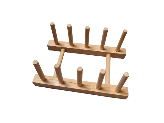 10 Peg Wooden Reborn Baby Drying Rack Stand for Limbs