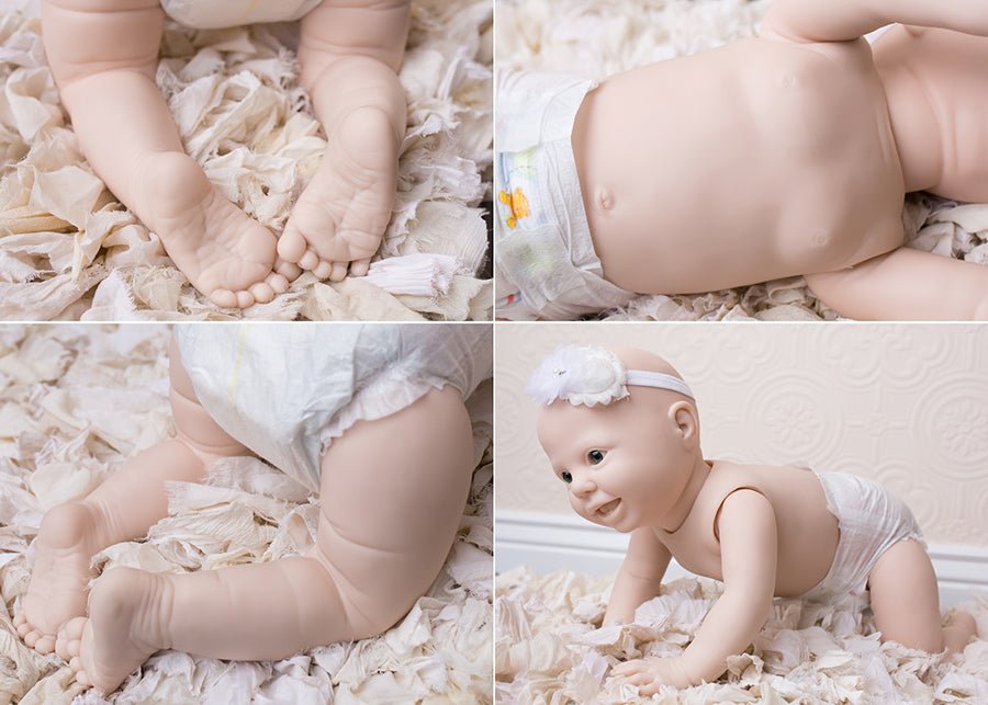 Amelia KIT by Donna Rubert 25" Crawler Reborn Baby Unpainted