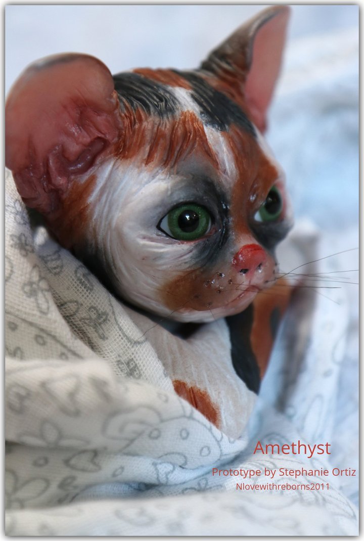 Amethyst Sphinx  (Kitten) by Jade Warner Unpainted Reborn Baby kit Only