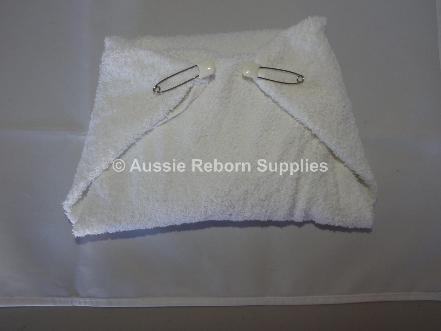 White Cloth Nappies with Pins Reborn Baby