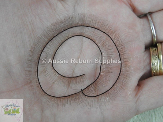 20cm Strip Eyelash Lashes Light Brown Reborn Baby Doll