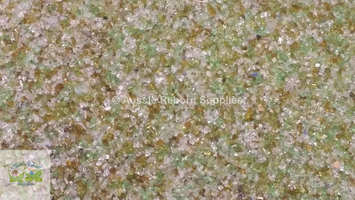 Small 1kg Bag Coarse Tumbled Glass Granule Beads Weight Reborn Doll Supplies
