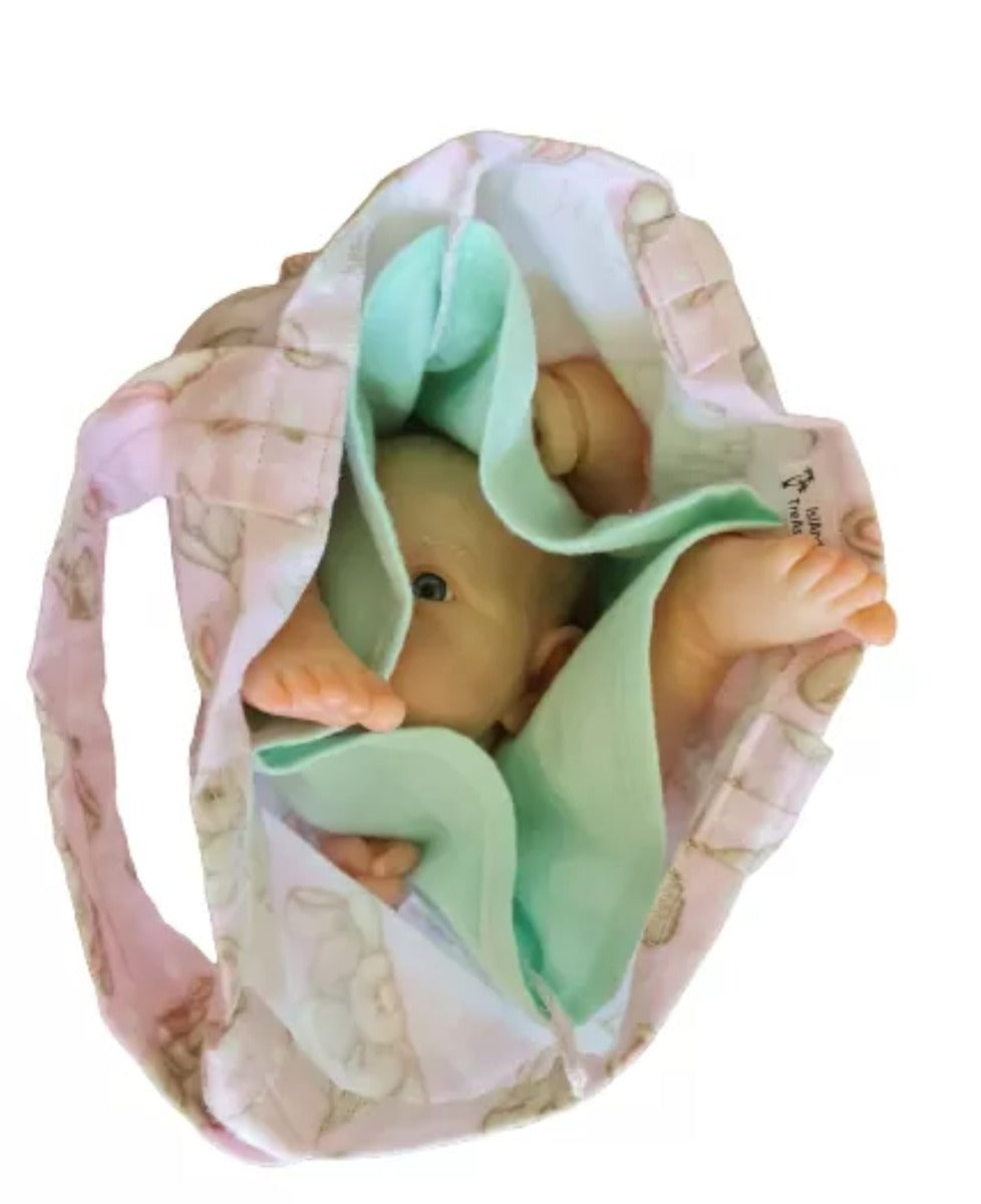 Reborn Baby Kit Travel Safety Bag Pink Bunny